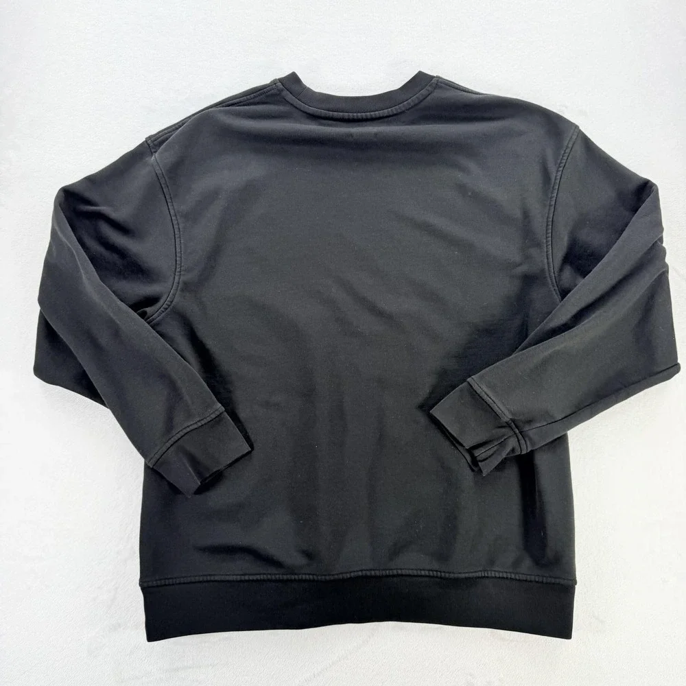 Levi's Sweatshirt Mens Large Black Fleece Crewneck Relaxed Pullover Logo